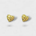 Heart on Ice Nugget Studs