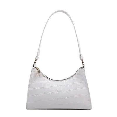 Crocodile Embossed Shoulder Bag