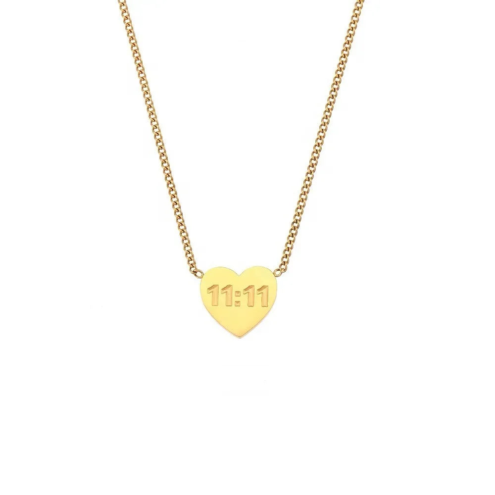 11:11 Heart Necklace