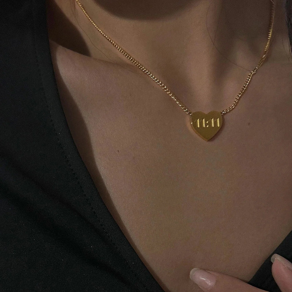 11:11 Heart Necklace