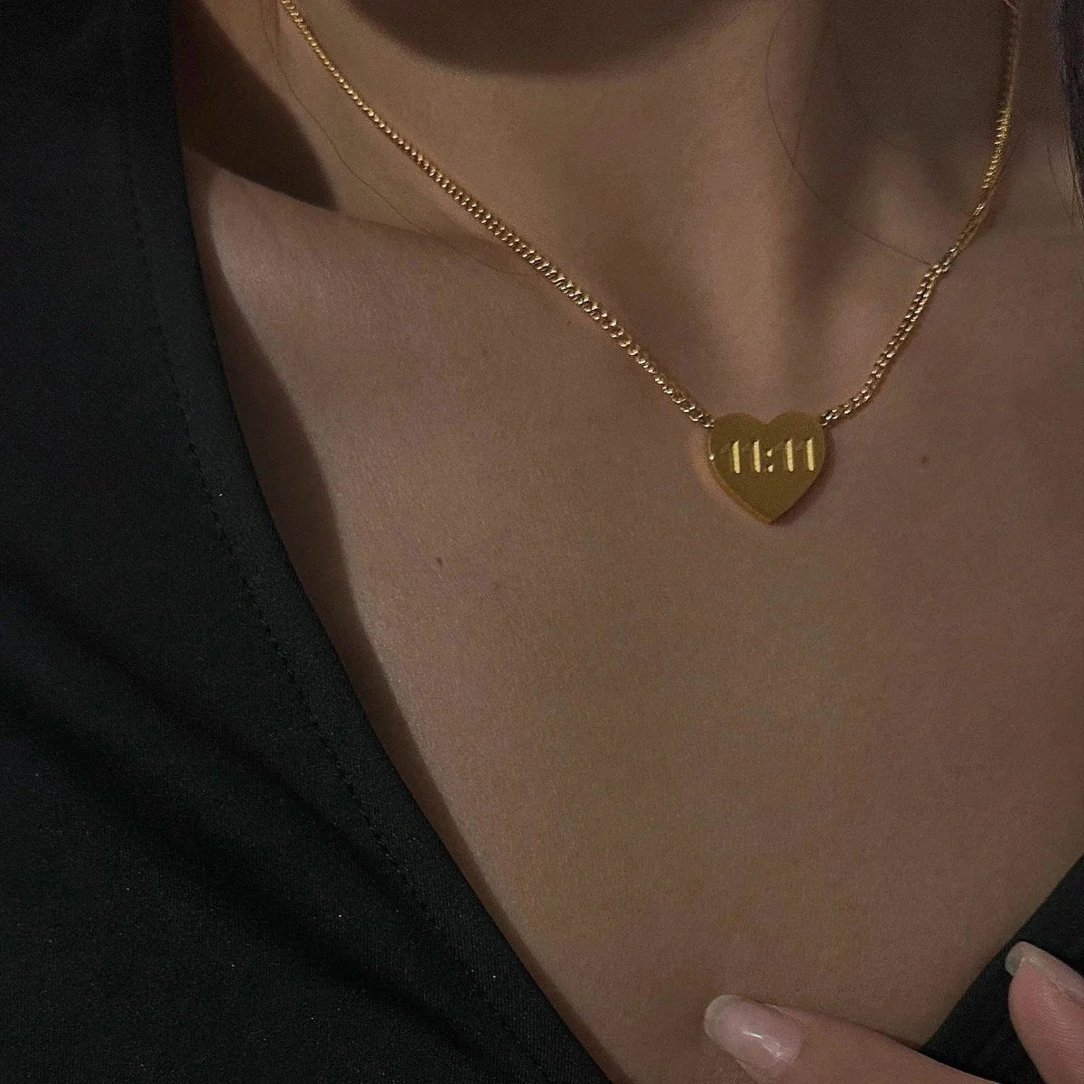 11:11 Heart Necklace